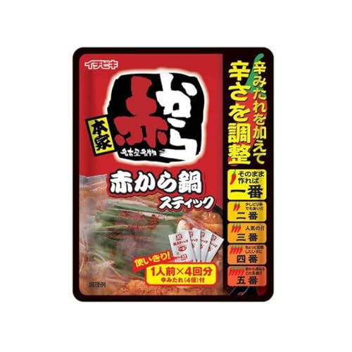 イチビキ 赤から鍋スティック (1人前×4回分入り)×1個 イチビキ 赤から鍋スティック 1人前 濃縮 鍋の素 旨辛 名古屋