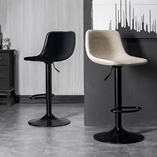 Tall Bar Stools Rotatable Bar Chair Modern Restaurant Cafe Island Table and Chair Backrest High Dining Chair Can Be Lifted (60-80cm) Kitchen Counter Bar Stool (Color : D) (Brass)2