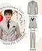 Boys Suits Slim Fit Gery Tuxedo 3 Piece Kids Blazer Jacket Pants Formal Size 5 Fashion Ring Bearer Outfit for Wedding