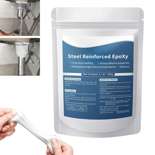 Image of 2026 New Steel Reinforced Epoxy Putty, Waterproof Heat-Resistant Epoxy Putty Repair Kit, All Purpose Filler Putty AB Epoxy Clay for Metal Wood Tile Ceramics for Bonding Repairing Sculpting，1PCS