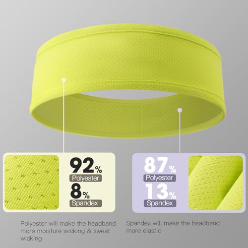 Image of Braylin Men's Headband, 3-Pack Men's Sweatband, Sports Headband for Running, Cycling, Basketball, Fitness Workout, Unisex Headbands