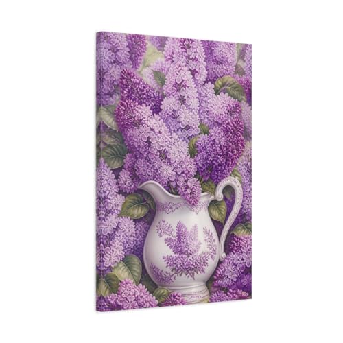 Toile lilas violet grand tableau mural vertical 20x30 inch pour décoration séjour et chambre