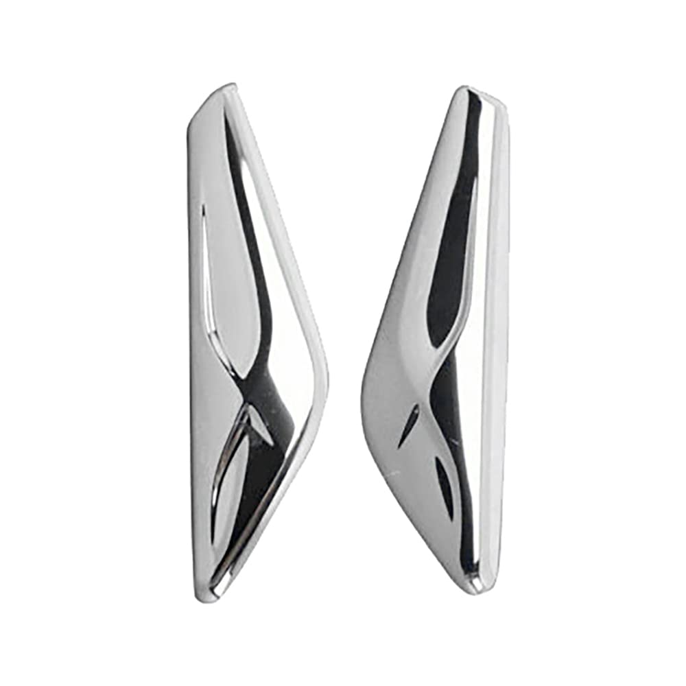 Baceyong Lot de 2 revêtements d'aile avant en ABS chromé, entièrement compatible avec BMW X3 X4 F25 F26 2015-2018, 51117338569, 51117338569, 51117338570