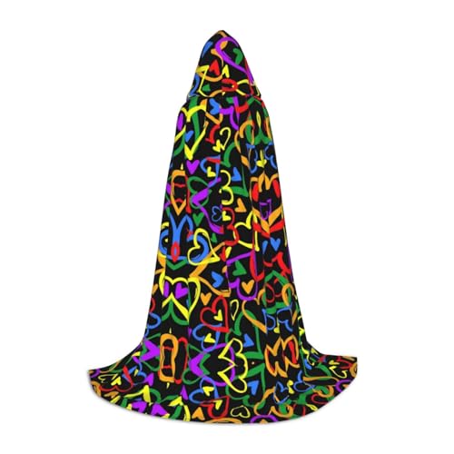 JBYJBX Gay Pride - Capa unisex con capucha y estampado de arcoíris para Halloween, cosplay, Navidad, carnaval, fiesta