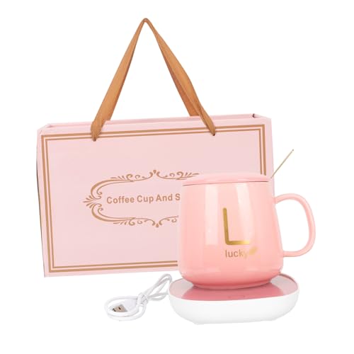 STOBAZA 1Set Electric Mug Warmer Heated Cup for Milk and Tea Thermostatic Beverage Warmer with Opening for Easy Cleaning for Home Office Use Present