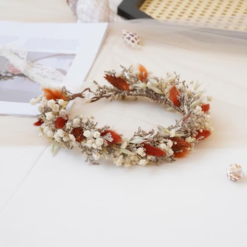 Diadema floral seca estilo boho para adulto miniatura 3