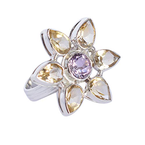 Bague citrine améthyste en argent pour illuminer vos tenues quotidiennes