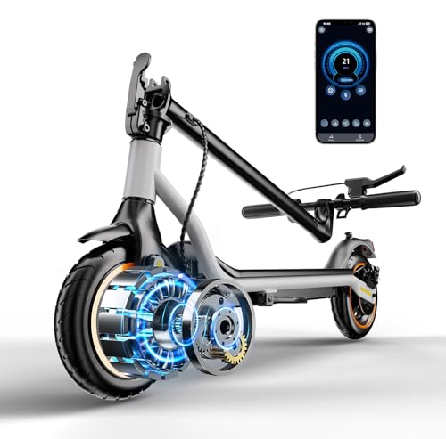 Image of Electric Scooter - Electric Scooter Adults, 1000W /500W Motor, 25 /21 /18 MPH, 10'' /8.5'' Tires, 28 /23 /21 Miles, APP Control, Dual Brake, Long Range Electric Scooter for Gift