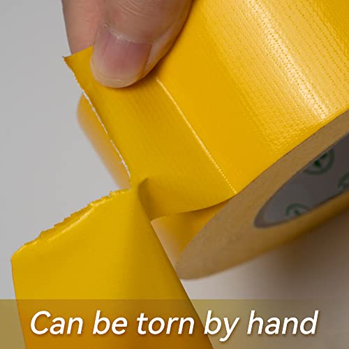Image of Reniteco Yellow Duct Tape- 3 inches x 45 Yards, Waterproof & All-Weather, No Residue, UV Resistant, Heavy Duty for Car, Home & Outdoor Repairs, 1 Roll