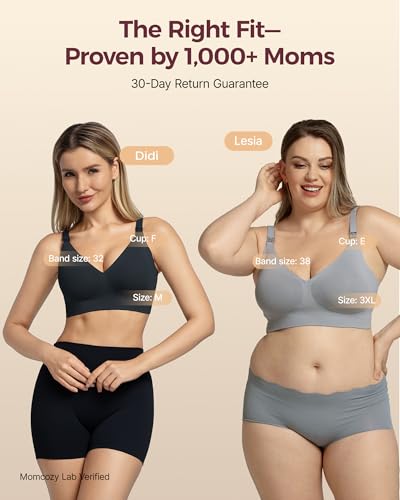 Image of Momcozy CoolFit Nursing Bras for Breastfeeding, Ultra Stretch Seamless Jelly Strip Maternity Bra, Cooling Wireless
