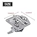 Tool Box Latch, Stainless Steel T-Handle Latche Tool Box Locks with Keys and Gasket Folding T-Handle Latch Heavy Duty Flush Mount Handle Latch for RV, Camper,Toolbox,Truck Trailer