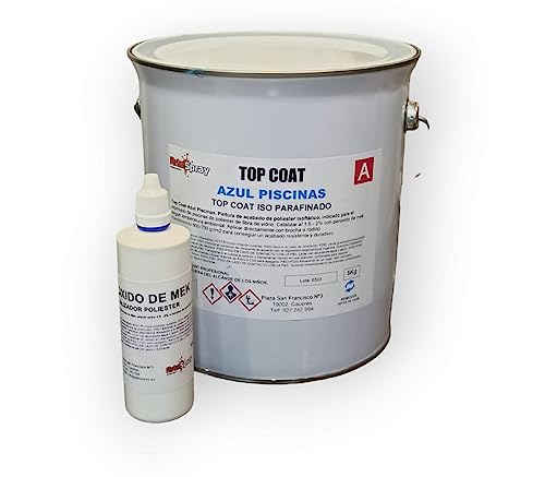 Artespray - Pintura Gel Coat Para Piscinas Azul 5Kg + Peroxido