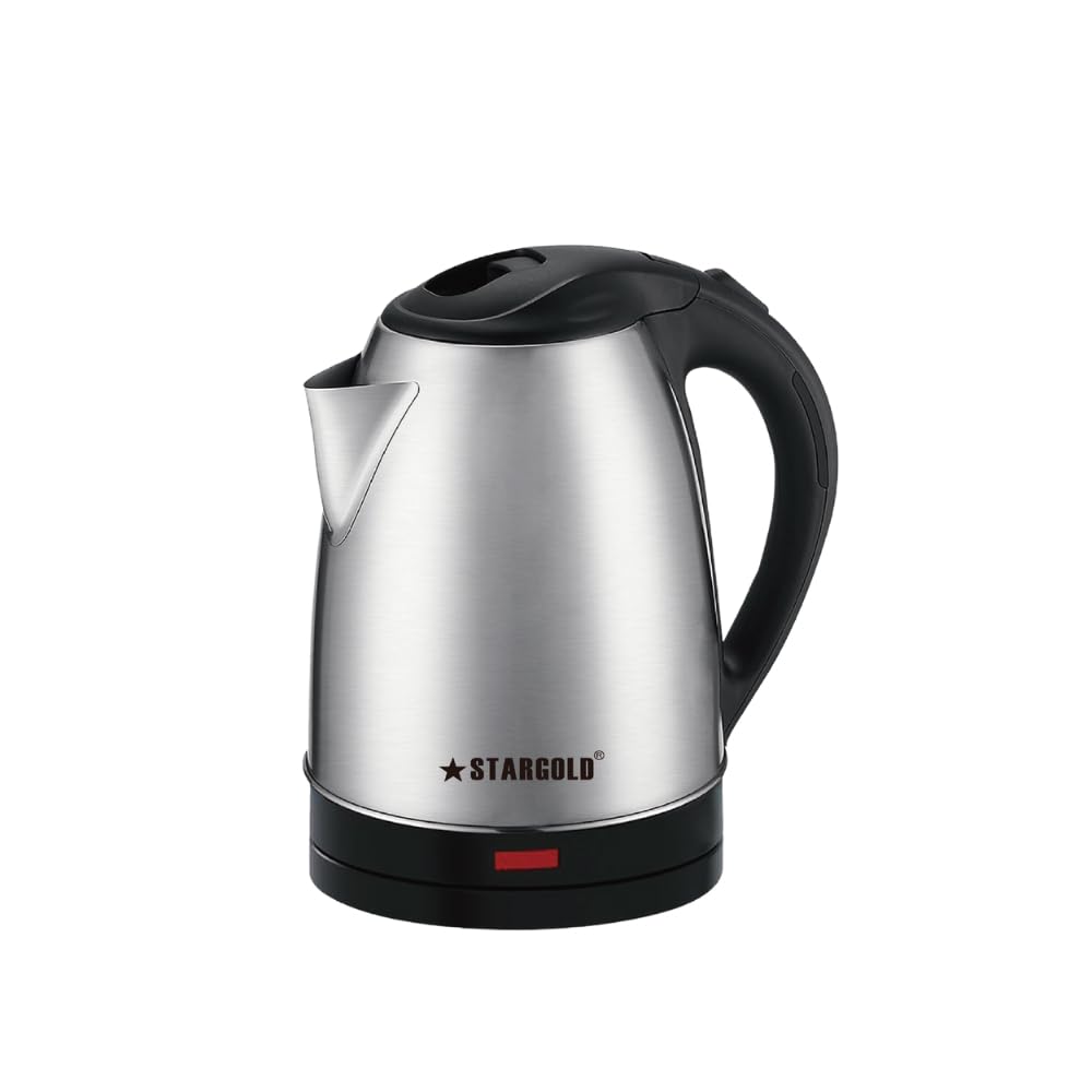 STARGOLD Electric Kettle 1.5L Capacity 1500W Quick Boil Auto Shut OFF & 360 Degree Rotational Stainless Steel (1.8L)