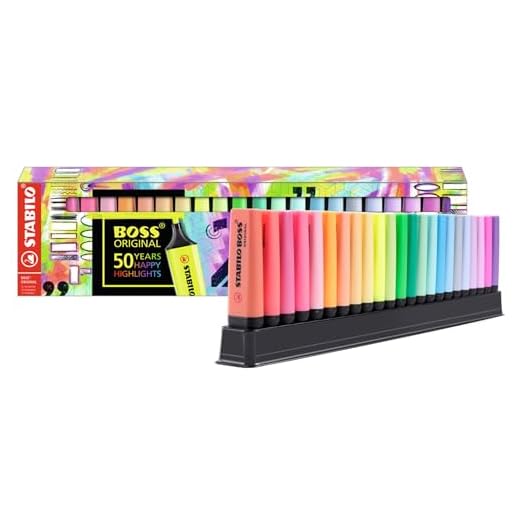 Rotulador stabilo boss fluorescente 70 deskset estuche de 23 unidades colores surtidos