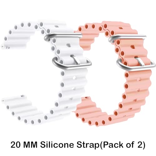 Image of ADAMO 20mm Watch Strap Combo Compatible for Bip U Pro /GTS /BIP 3 Pro /Icon Buzz and All 20mm Wristwatch and smartwatches