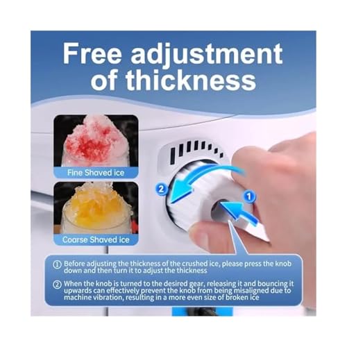 Máquina para hacer hielo trituradora ajustable portátil miniatura 6