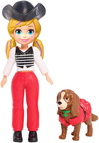 Muñeca Polly Pocket con 4 disfraces y mascota de 3 pulgadas miniatura 4