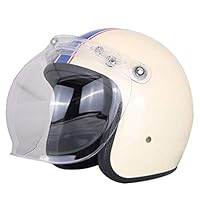 GAOZCTT Retro Casque Bol,Adult Face Ouverts Moto Unisex Casque,Casque Moto Jet Homme Femme Casque Casquette De Baseball Semi-Ouvert Casque - ECE Homologué