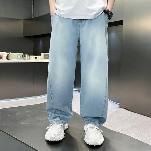 Pantalones vaqueros elásticos para niños con cintura cómoda 2