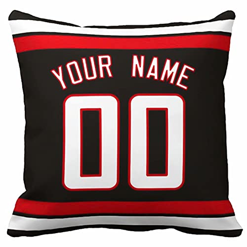 Image of ANTKING Throw Pillow 2 Pack with Custom Name and Number Personalized Gift for Men Women Boys