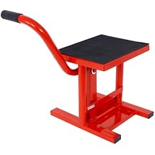 Motorcycle Dirt Bike Stands and Lifts Jack Stand Steel Lift 11""-16.5"" Adjustable Height 330 LBS Load Capacity Heavy Duty Steel Red, YYUE-240323-25