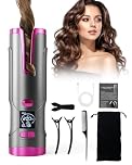 Automatic Hair Curlers, 5200mAh Cordless Curling Wand & Curling Tongs with 6 Heat Settings, Rechargeable Curling Iron Set with Accessories and Travel Storage Bag for Home & Travel