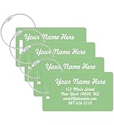 Personalized Luggage Tags for Suitcases 4 Packs Custom Metal Engraved Tag for Cruise Travel, Cust...