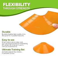 Ashsajkd(Set of 25 - Agility Soccer Cones with Carry Bag and for Football Cones for TrainingFootball, Basketball, Coaching, Agility Cones for Indoor and Outdoor Games (D-25 Pack Orange) — image 4