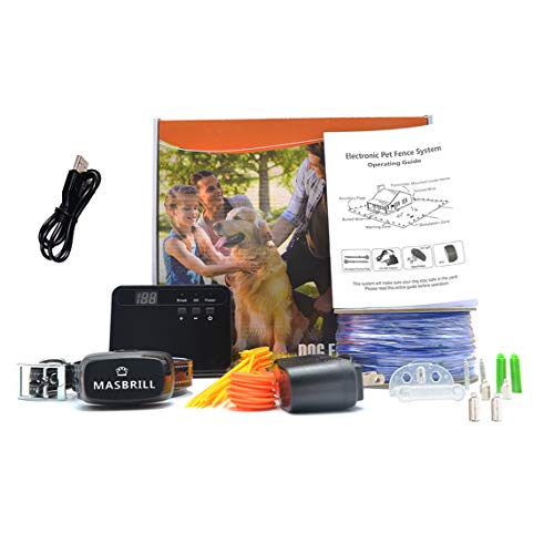 MASBRILL Electric Dog Fence, Underground Fence Containment Systerm, Suitable for Small, Medium, Big