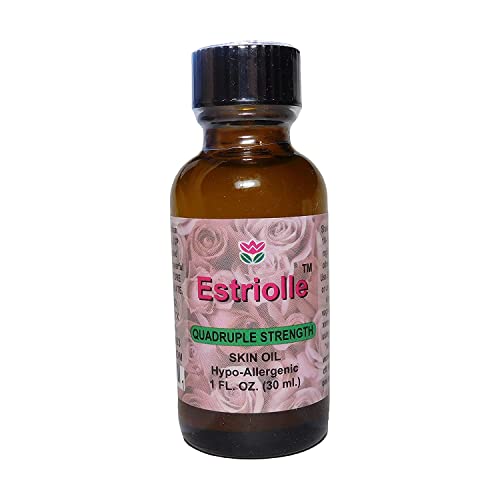 Estrogen Oil Cleaner Than Estrogen Cream, Safest Estriol, Estriolle, Use in Vulva or Skin: Up to 8 Months Supply, 80 mg