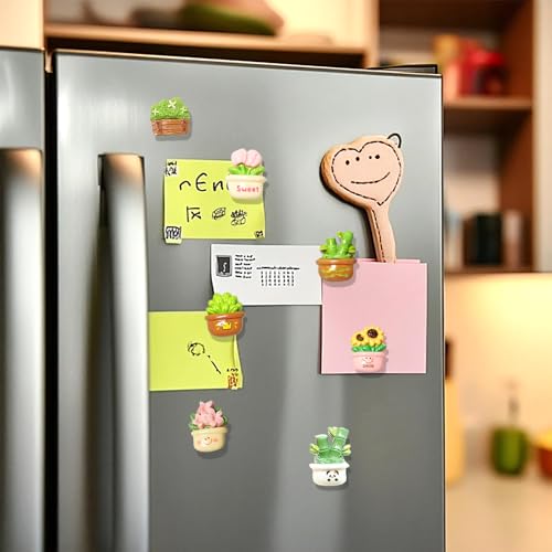 21 imanes decorativos con diseño planta para refrigerador miniatura 7