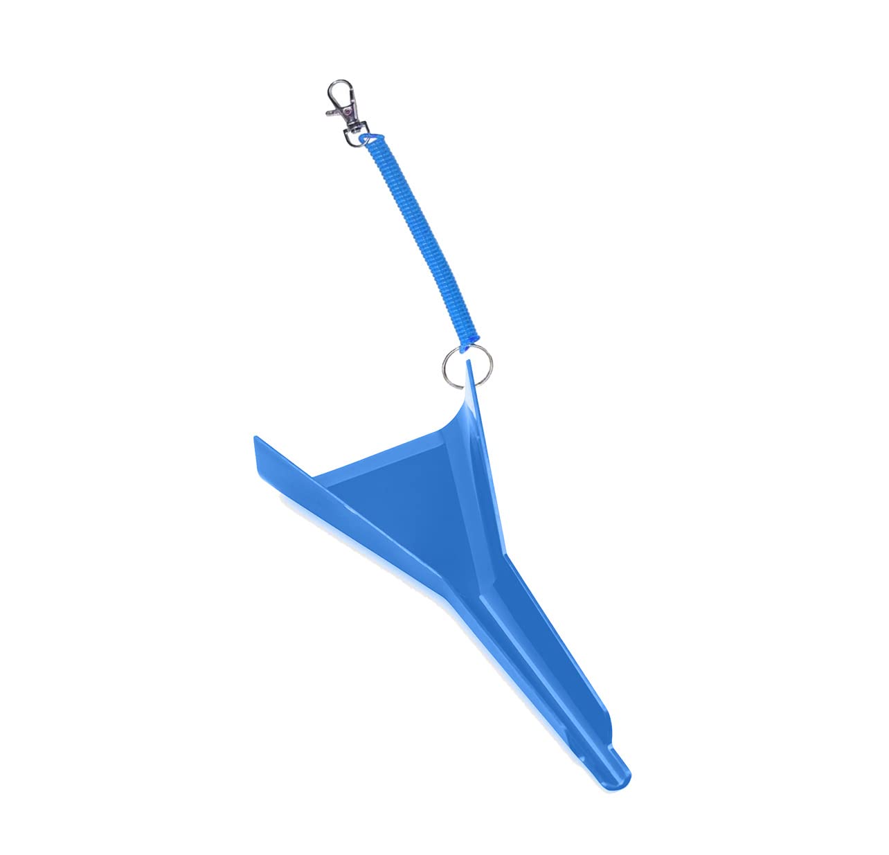 DryFur Hook On Pet Carrier Door - Water Funnel Spout - Guides Water into Dish (Blue)