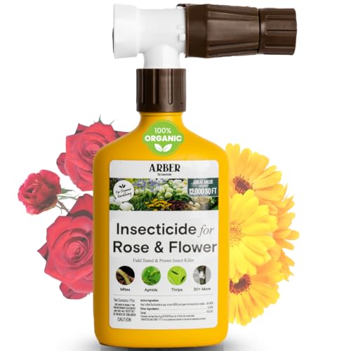Organic Insecticide for Roses & Flowers – 16oz Ready-to-Spray Pest