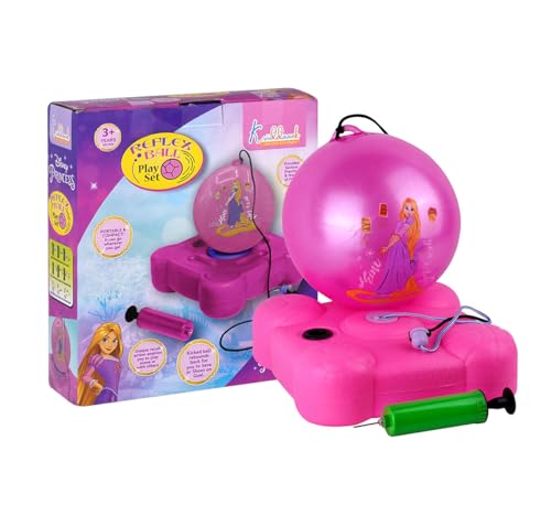 Image of Princess Reflex Soccer Ball Solo Training Kit for Girls - Indoor & Outdoor Football Game with Recoil Action Return - Skill Building Sports Toy| Birthday Gift for Kids Age 3+ (Pink)
