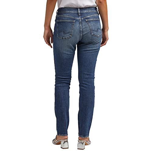 Silver Jeans Co. Women's Elyse Mid Rise Straight Leg Jeans3