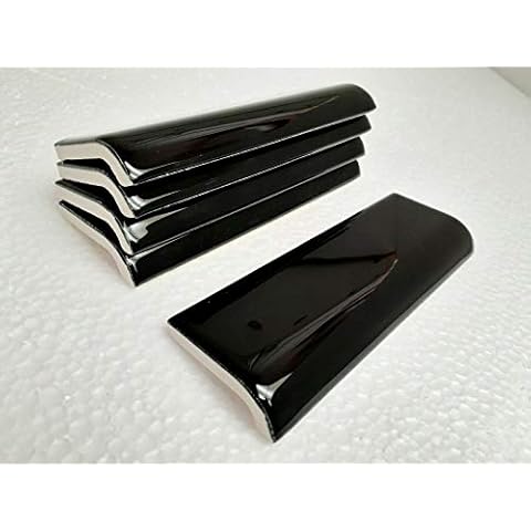 Black 2 x 6 in Ceramic Tile Bullnose Mud Cap Trim Edge 2x6 inch Mudcap American Olean Box 5 Piece Cover