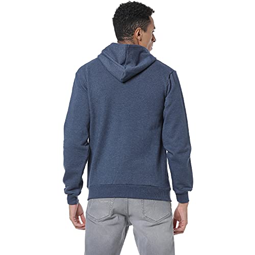 Image of CAHOOT Men's Zip-Front Hoodie with Contrast Drawstring for Casual Wear | Long Sleeve | Hooded Neck | Zipper Closure | Cotton Sweatshirt Crafted with Comfort Fit for Everyday Wear