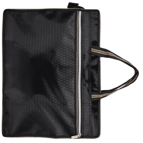 HOOWIFFY Bolsa para Documentos A4 de Tela Oxford Organizador Portátil Doble Cremallera Resistente y Ligera Carpeta de Lienzo para Oficina y Almacenamiento Seguro de Archivos Uso en