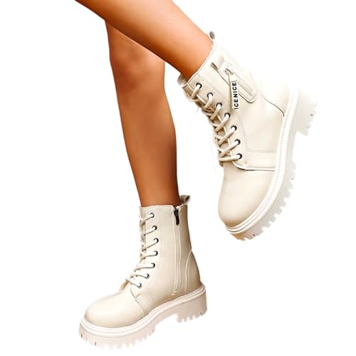 Botines de mujer invierno botas cortas cómodas moda casual plataforma 2