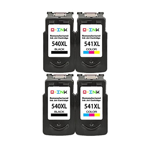 QINK Remanufacturados para Canon PG-540XL CL-541XL Negro Color Alto Rendimiento Cartucho De Tinta Para Impresora Canon Pixma MG2100 MG2150 MG3250 MG3500 MG4150 MX435 MX475 Impresora Color 2BK+2C