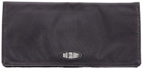 Big Skinny Carteira fina feminina executiva dupla dobrada, comporta até 40 cartões, leve, preta