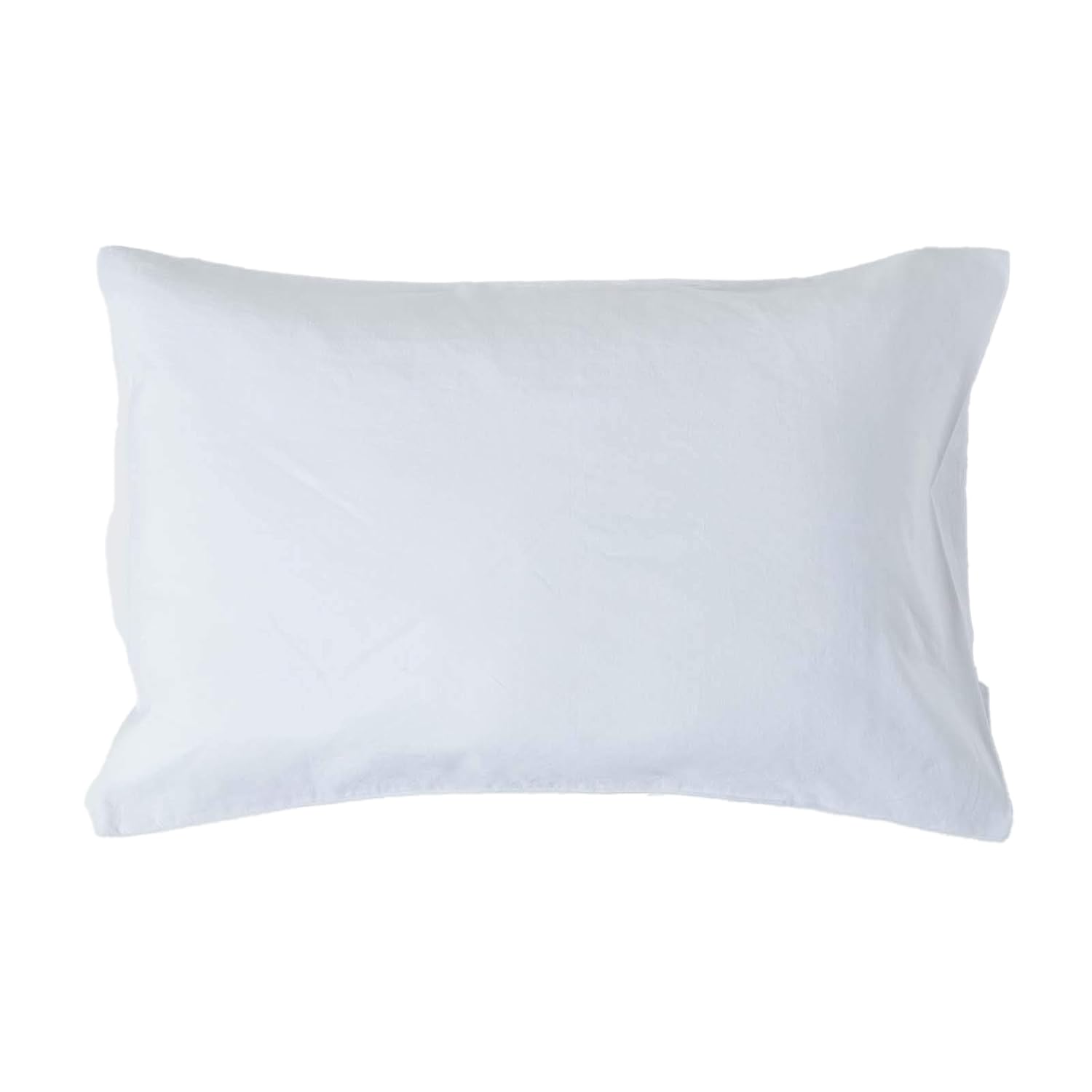 Homescapes White French Flax Linen Housewife Pillowcase, King Size