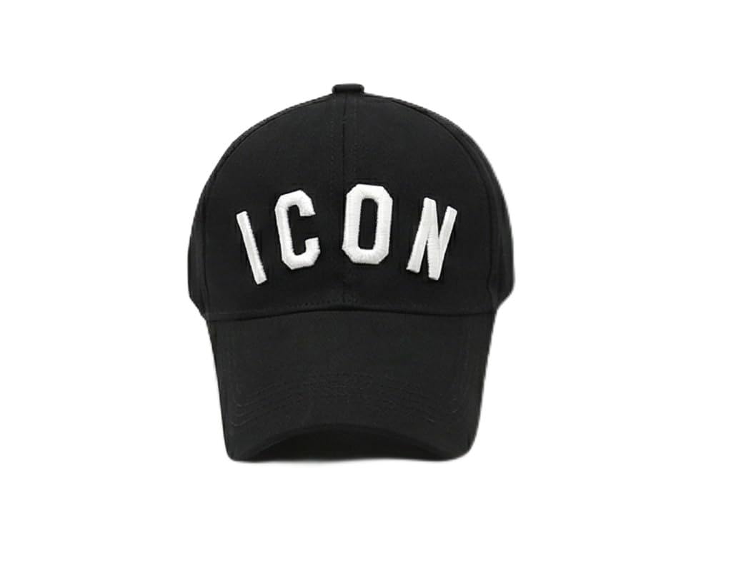 MFYB | Unisex Black Cotton Baseball Cap with ICON Print, Adjustable Casual Cap for Men and Women, Stylish-image-13