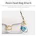 Resin Heart Bag Charm