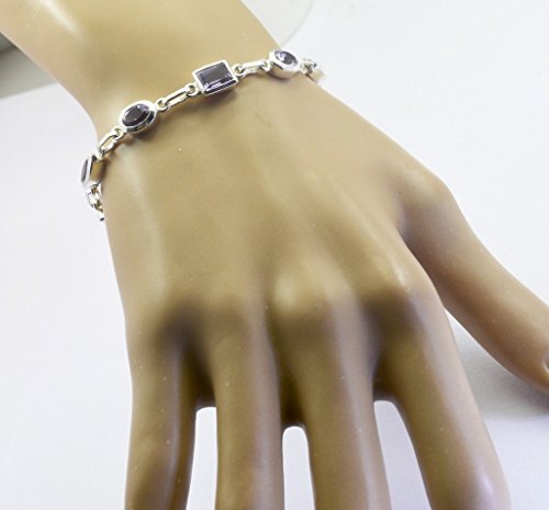 Bracelet améthyste RIYO bijoux argent 925 sterling femme violet - 2