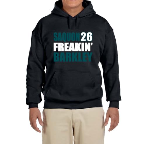 Black Philadelphia Saquon Barkley Freakin Logo Hooded Sweatshirt