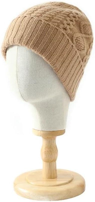Solid Wool Hat Men's and Women's Thickened All-Matching Twisted Knit Warm Beanie