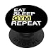 Fitness Buff Eat Sleep Gym Repeat Gym Lover PopSockets PopGrip Intercambiabile