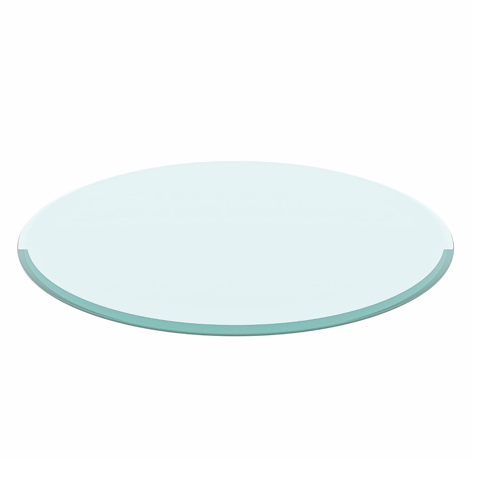 BEIDOR 32" Inch Round Glass Table Top, Tempered Glass 1/2“ Inch Thickness, Beveled Polished Edge
