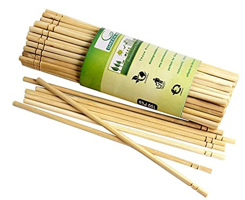 Adaamya® 6" - 100 Pcs Disposable Bio-degradable Round Bamboo Beverage Stirrer Sticks for Drinks, Cocktail Coffee, Tea, Soup Stirrer for Bar Coffee Shops Restaurants & Cafeterias (6" - 15 cm, 100) 2